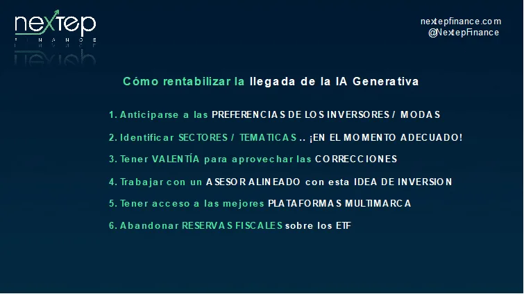 Gráfico sobre cómo rentabilizar la llegada de la IA generativa